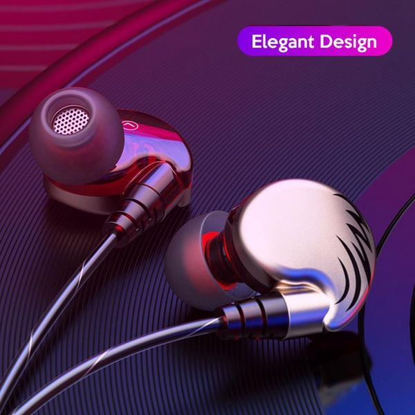 

wired earphone in-ear earbuds not bluetooth earphones hifi sound for phone deep bass stereo earpiece earbuds with mic
