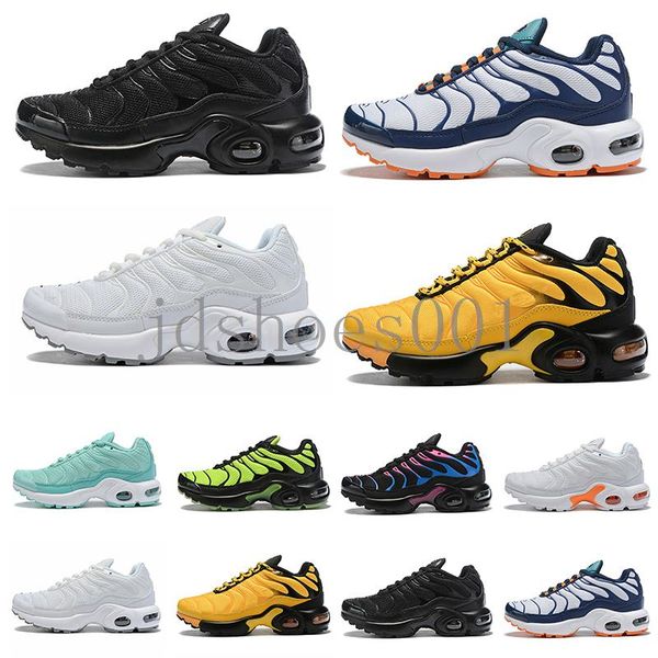 

tn 2020 kids running shoes tn enfant breathable soft sports chaussures boys girls tns plus sneakers youth requin trainers size 28-35 q32y9, Black