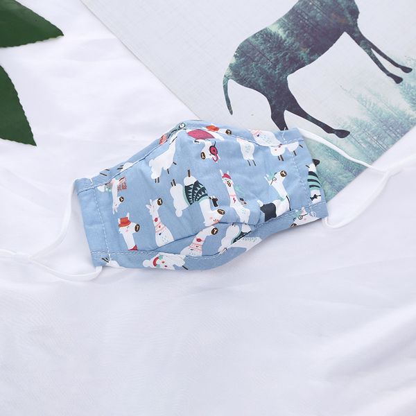 

dhl shipping children cartoon animals reusable face bandanas breathable anti-dust mouth cover cute print cotton mask kimter-l874fa 5 nb0vj, Black