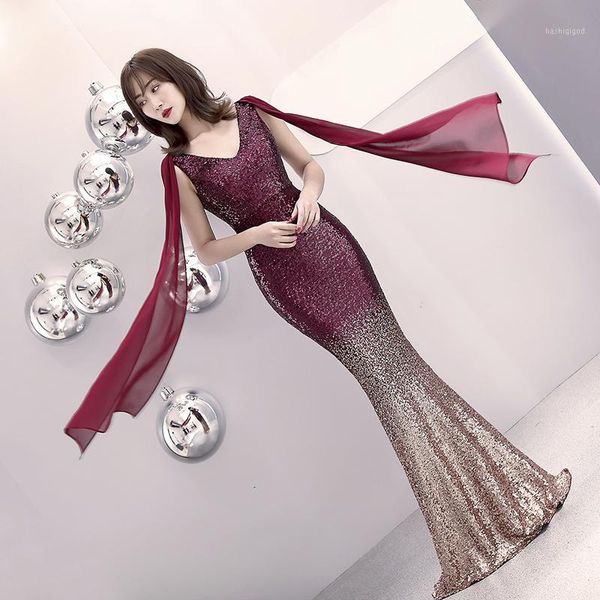 

evening dress v neck mermaid sequin formal evening gown long party dresses women vestidos de noche largos talla grande1, White;black