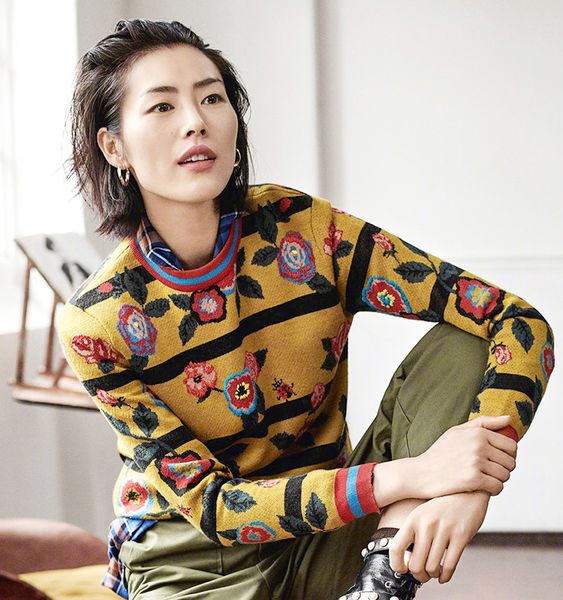 

designer pullover runway designer autumn winter women sweater vintage printed floral thick long sleeve knitted pullovers fashion, White;black