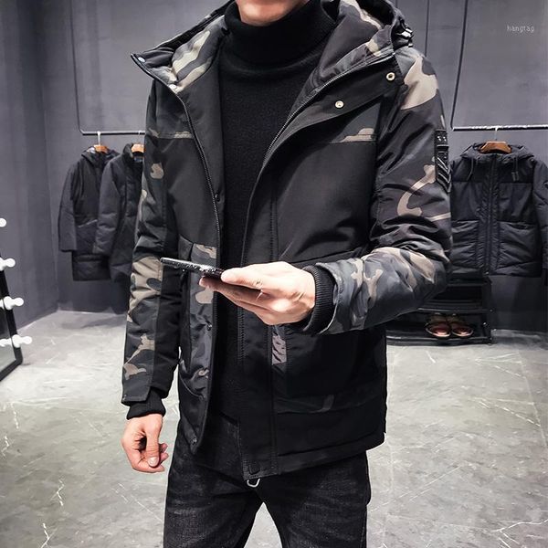 

mens winter jackets and coats outerwear clothing 2020 camouflage bomber jacket men's windbreaker thick warm male parkas1, Black