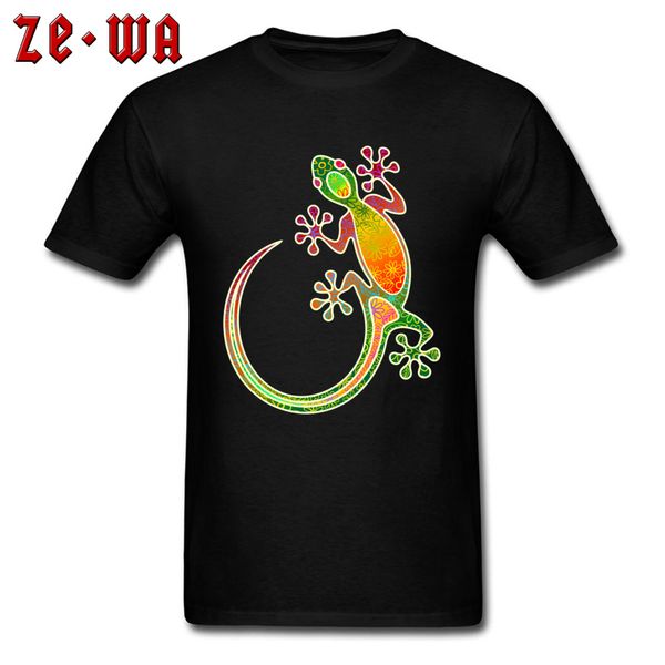 

2018 unique t shirt gecko floral t shirt tribal art short sleeve printed tshirt crew neck tees summer sport hooded sweatshirt hoodie
