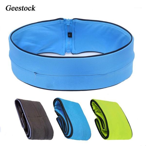 

waist bags geestock running men women sports elastic jogging gym fanny pack invisible cell phone money wallet pack1