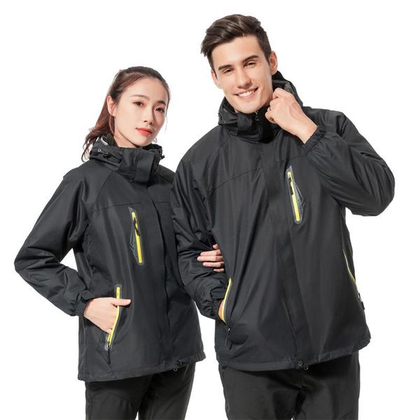 

outdoor camping hiking coat windbreaker softshell winter autumn windproof men trekking waterproof climbing hooded sport jackets voege, Black