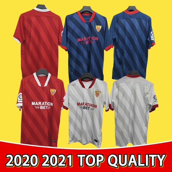 

20 21 fc sevilla soccer jersey 5 ocampos 10 ever banega 15 en-nesyri 16 navas de jong el haddadi reguilon football shirt, Black;yellow