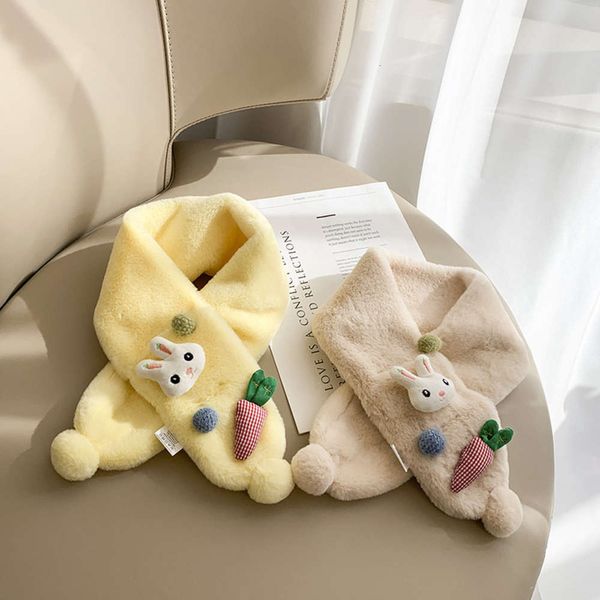 

new japane korean cartoon children's plush scarf in autumn and winter, Red;brown