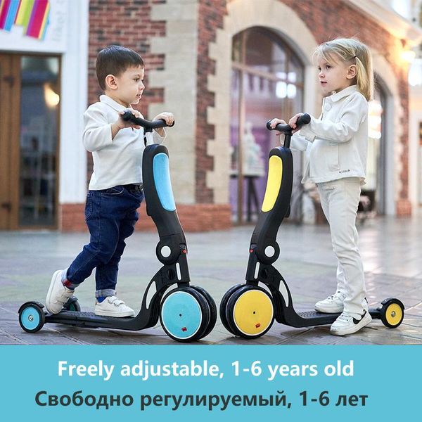 

outdoor toys children's scooter tricycle 5 in 1 balance bike walker infant multifunction scooter baby car gift for 1-6 year old
