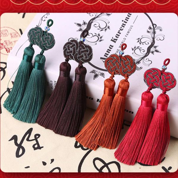 

1pc double money knots double tassel fringe diy craft supplies curtain garment textile sewing accessories jewelry making pendant h wmtrqs