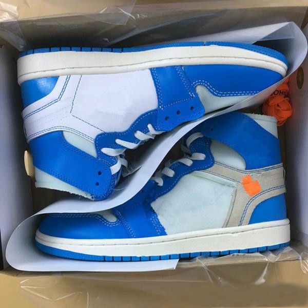 

wholesale 1s powder blue unc white blue men women shoes 1 white grey chicago red black sneakers