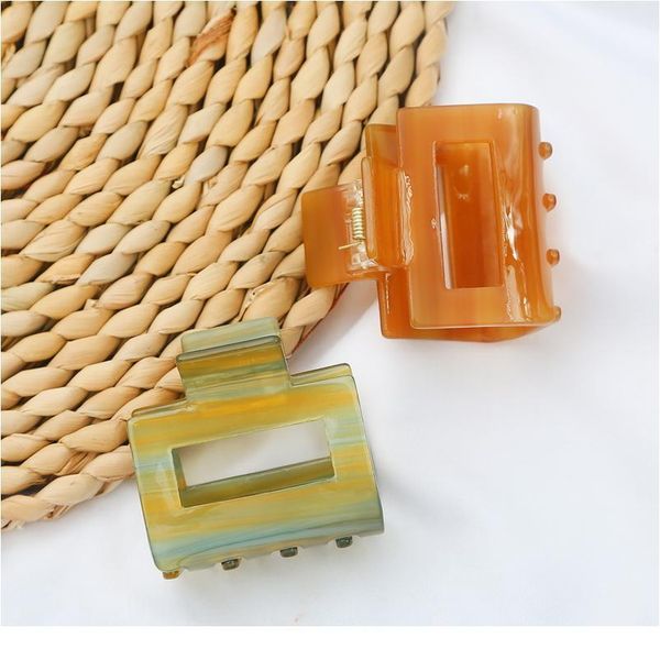 

1pc square acetate acrylic ins korean hair clips girls hairpins crab claws clamp hair styling accessories for w qylsbb, Black;brown