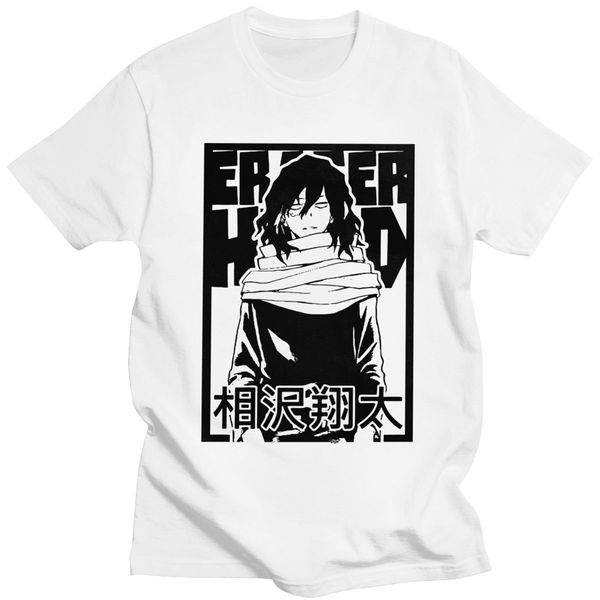 

sport trendy manga anime boku no hero academia tshirt men short sleeve summer aizawa s tee 100% cotton t shirts gift merchandise