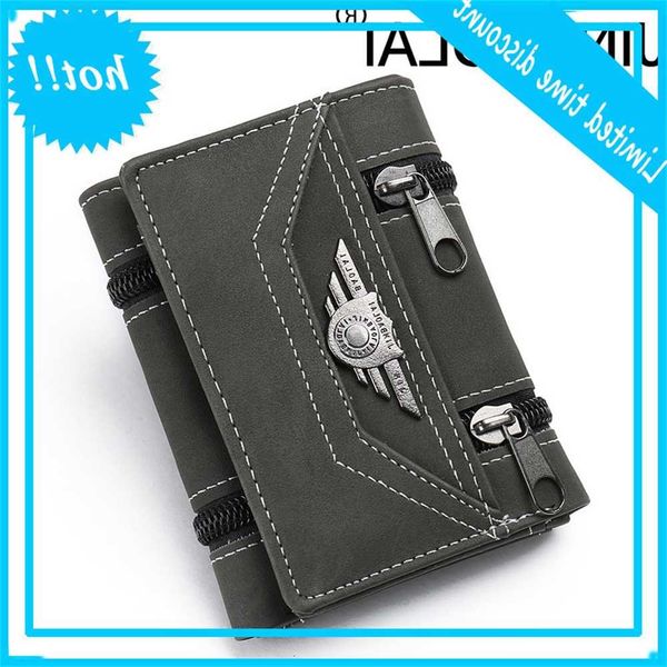 

2020 fashion rings portfolios vintage pu leather wallets for men short quality dunne send money clip card organizer man