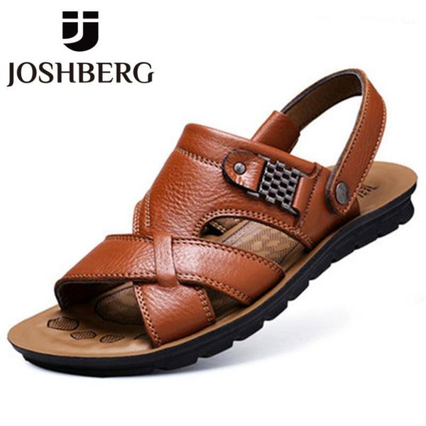 

joshberg fashion chocolate trendy street style leisure mens shoes breathable mens sandals beach shoe sandali uomo1, Black