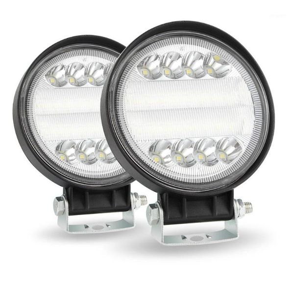 

car headlights adeeing 1pcs/2pcs 4inch round led work light 4wd suv 200w 6000k flood spot beams offroad bar headlight fog for car1