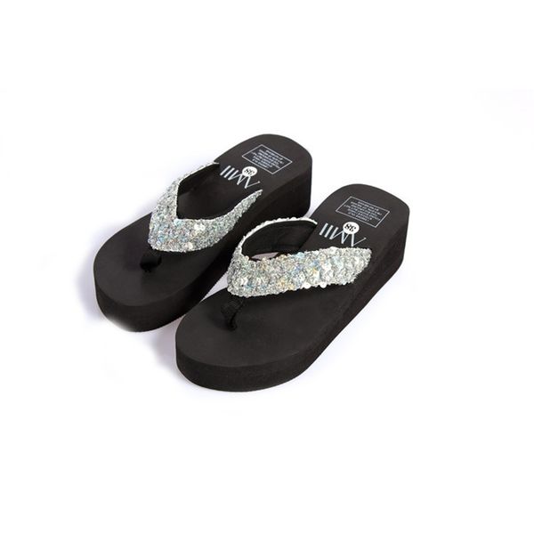 

лето горячих женщин bling rhinestone плоской подошве обувь лук сандалии флип-флоп тапочки пляж y200423, Black