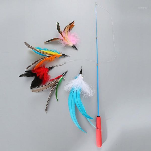 

cat toys pet three-section retractable funny stick lightweight sturdy toy1