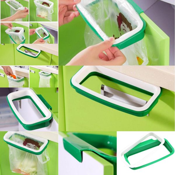 

hanging kitchen cupboard tailgate bag holder cabinet stand garbage bags rubbish storage rack ea4t