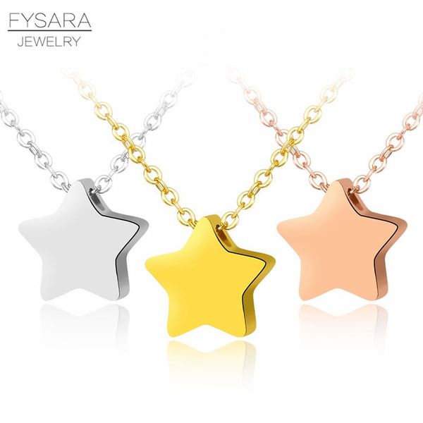 

простые партии ювелирных изделий серебряное ожерелье блестящая single star короткое ожерелье из нержавеющей стали ювелирные изделия розовое, Black