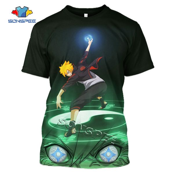 

summer men naruto boruto anime pullover 3d print shirts harajuku funny oversized men clothing