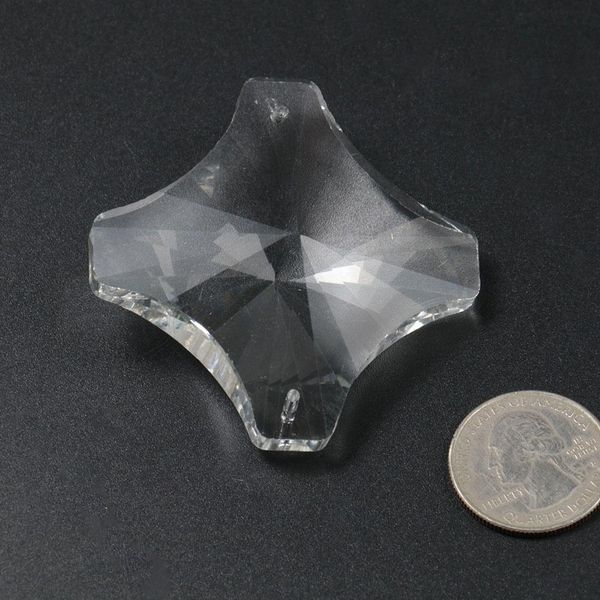 

60mm faceted crystal pendants chandelier connector 2 holes glass suncatcher lamp prism part diy home decoration accessories h bbyfhp