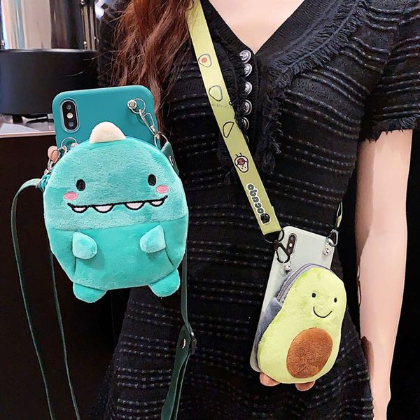 

iphone 3d case with avocado and dinosaur dign, vip 12 pro max, 11 xs max xr 6 7 8 plus, soft belt case
