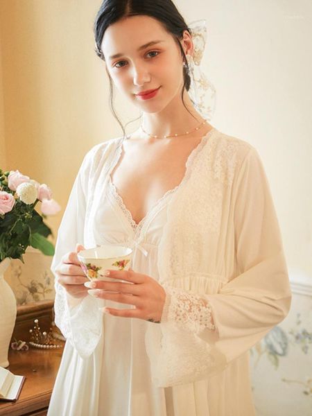 

nightdresses for women nighties ladies robe suit bride wedding 2pcs kimono bathrobe gown elegant lady casual sleep dress1, Black;red