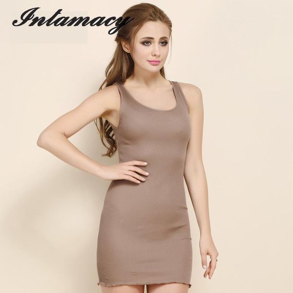 

summer new silk rib knitted seamless vest skirt, elastic self-cultivation thin, pack buttocks 70% silk skirt1, Black;red