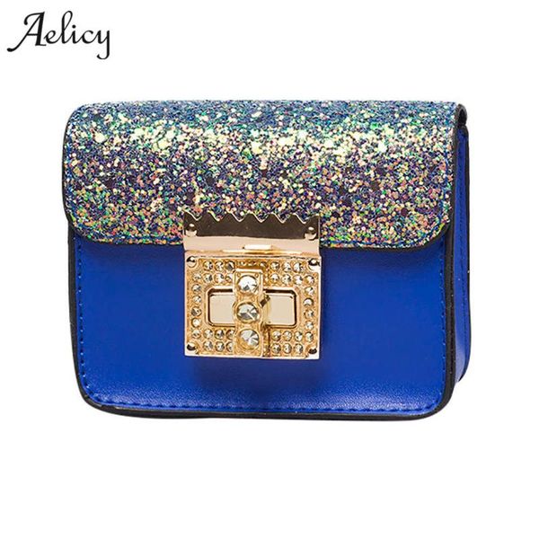

aelicy luxury new women handbags metal hasp female shoulder bags vintage fashion women paillette messenger bags