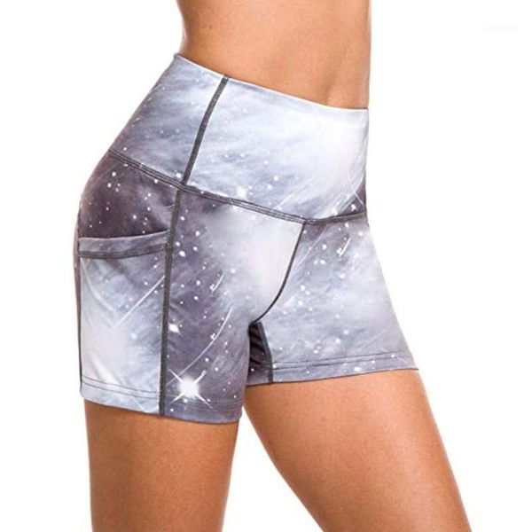 

yoga outfits tie-dye high waist fitness shorts leggings printed camouflage breathable stretch shorts1, White;red