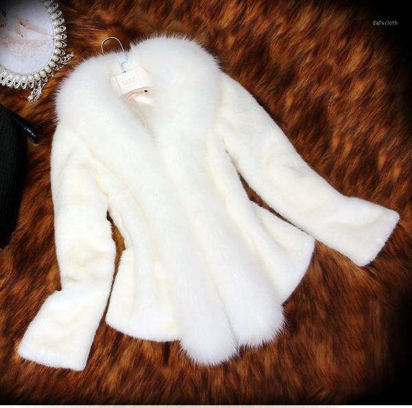 

faux fur autumn and winter new fashion slim plus size solid color female women's clothing coat short design1, Black