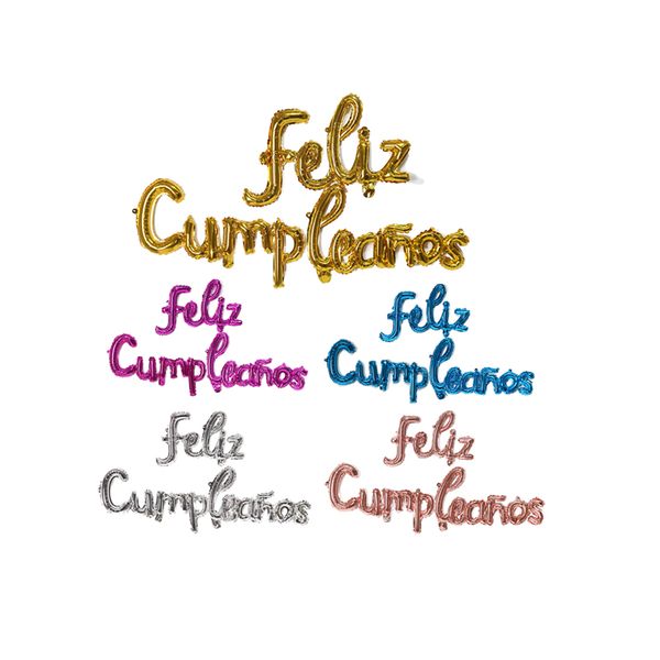 

feliz cumpleaños letter balloons foil spain happy birthday alphabet balloon baby shower party decorations supplies jk2101xb