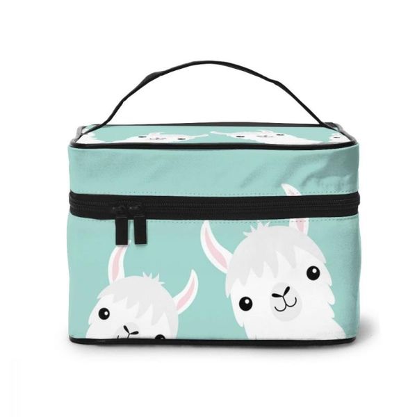 

cosmetic bags & cases high capacity makeup bag travel two cute cartoon llama alpaca beauty