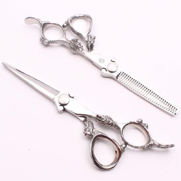

hair scissors c9007 6.0" japan 440c silver professional hairdressing shears cutting thinning sharp edge human scissor diy