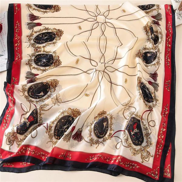 

2020 winter silk scarf fashion print bufanda lady warm hijab soft pashmina foulard female bandana women scarves head wraps new wmtizn, Blue;gray