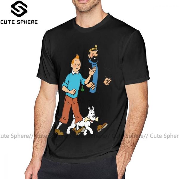 

sport tintin t shirt tintin and captain haddock t-shirt cute oversize tee shirt short-sleeve mens cotton summer print tshirt