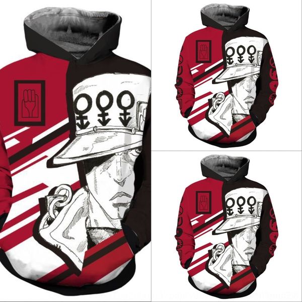 

voxbp 2020 new jojo's wonderful adventure 3d printed cardigan hooded cosplay animation around 2020 new jojo's cardi adventure 3d p, Black