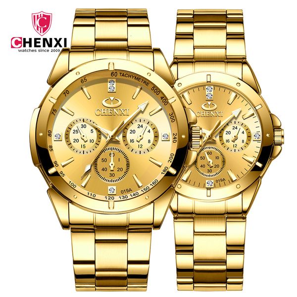 

gold lovers 019a three eye decorative men's business watch