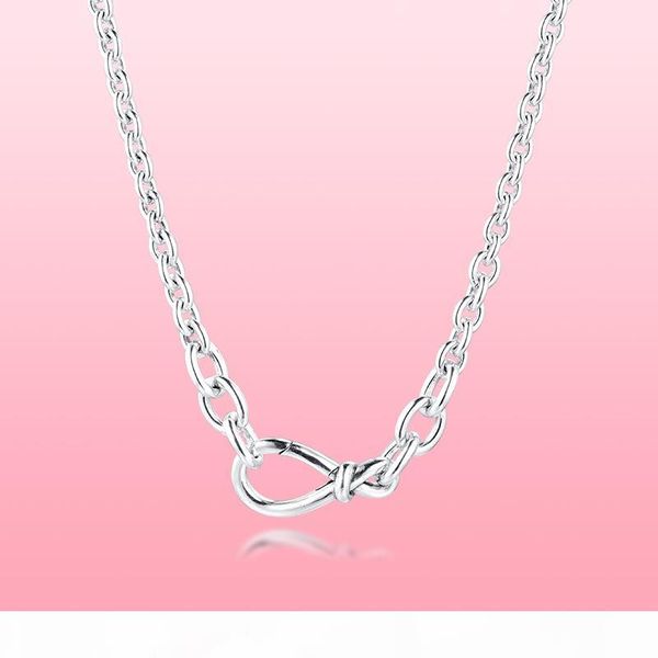 

2020 new mother's day chunky infinity knot chain necklace 925 sterling silver jewelry chain pendant necklaces for women men