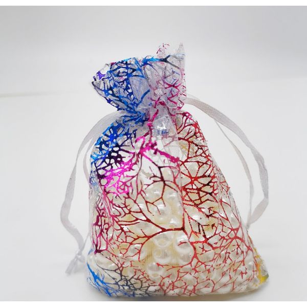 

100pcs white coral organza bag drawstring pouch bag organizer jewelry box gift for wed christmas jewelry display packaging bags f wmtprl