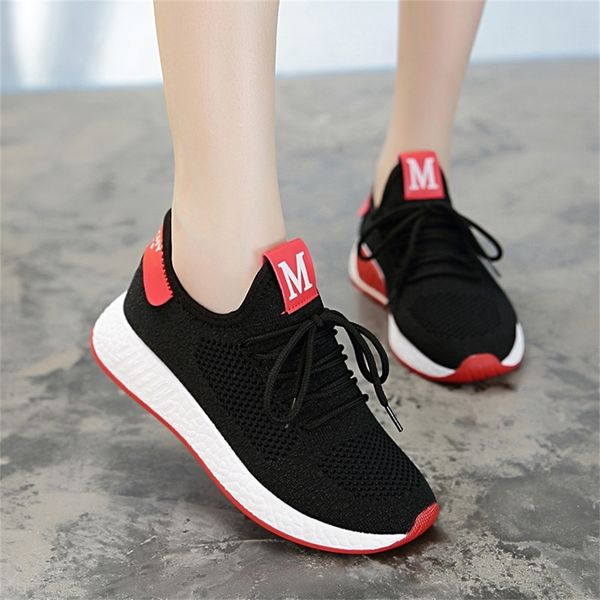 

spring 2020 new casual women's shoes soft bottom sports shoes fashion students simple breathable flying woven women's shoes