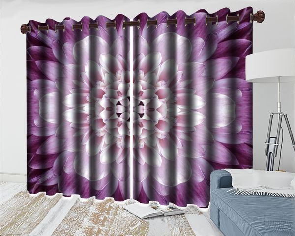 

elegant bedroom 3d curtain luxury 3d curtains delicate purple flowers romantic modern decoration 3d window curtains