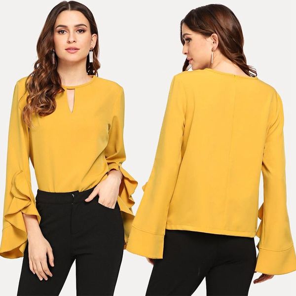 

fashion women's blouse summer butterfly sleeve chiffon shirt casual blouse loose female, White