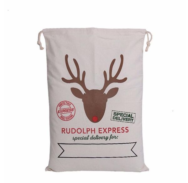 

large drawstring organic heavy christmas 20 colors canvas bag with reindeers santa claus sack gift bags for kidsb0mz