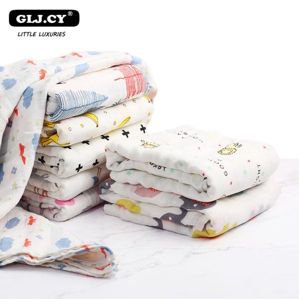 

muslin baby swaddles soft newborn blankets bath gauze infant wrap sleepsack stroller cover play mat baby 1pc 201019