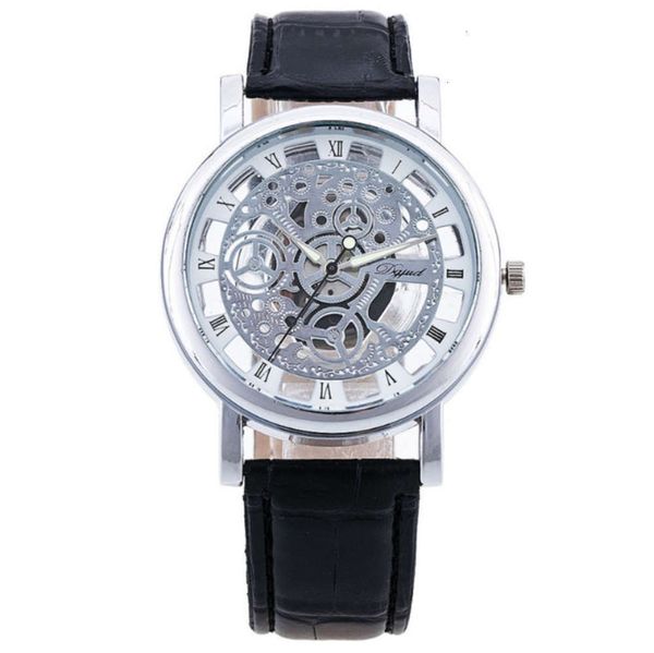 

tiktok, sided male out, double hollowed non mechanical fashion men's casual all match quartz watch ae7r, Slivery;brown