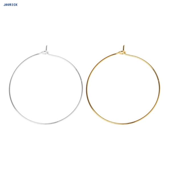 

javrick 100pcs 30mm gold sliver wine glass charm rings earring beading hoop party favor, Golden;silver