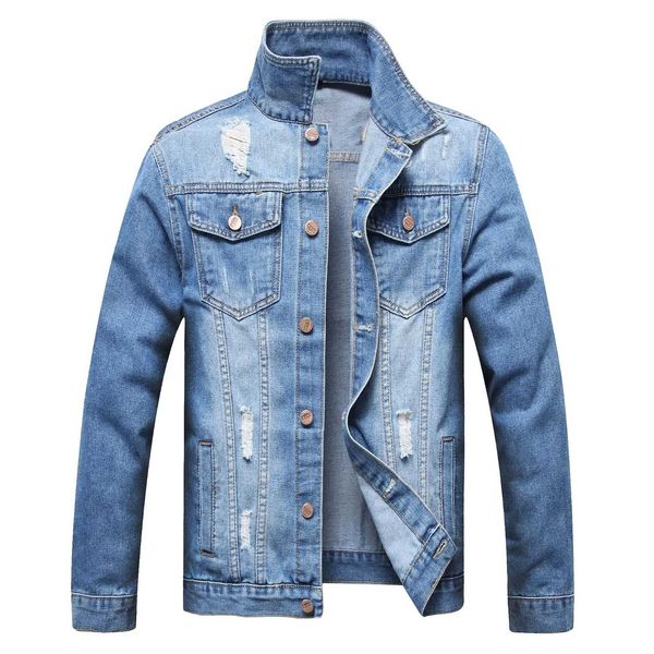 

men's blue jeans jacket, Black;brown