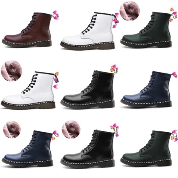 

plus size eur48 winter snow boots for women thicken cotton plush lace up snow mid calf boots 2020 new customized,khaki,white#7033222, Black