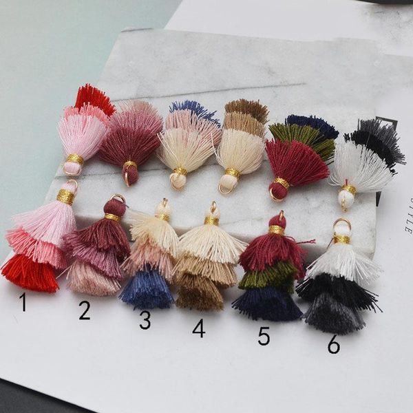 

12pc lot 3cm three layers overlapping tassels silk fringe sewing tassel trim decorative key tassels for curtain home decoration h jllwpw